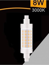 LED BULB WARM LIGHT SOCKET R7S 8 WATT REPLACEMENT LAMP FOR HEADLIGHT 3000K