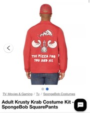 Sponge Bob Square Pants Krusty Krab Costume, Perfect Condition 49.99 Value