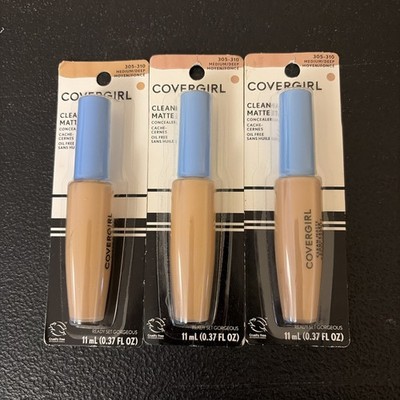 Lot of 3 Covergirl Clean Matte Concealer 305-310 Medium Deep New & Sealed