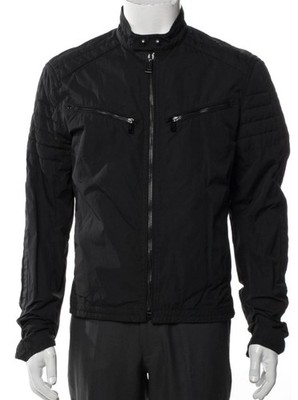 Polo Ralph Lauren Medium Black Cafe Racer RRL Biker Jacket Motorcycle Coat VtG