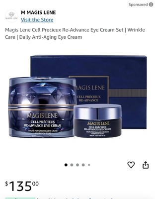 Magis Lene Cell Precieux Re-Advance Eye Cream Set Collagen Free Shipping  Bin C