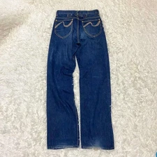 EVISU Daikoku painted red selvedge denim cinch bag with Scovill logo From JAPAN◎