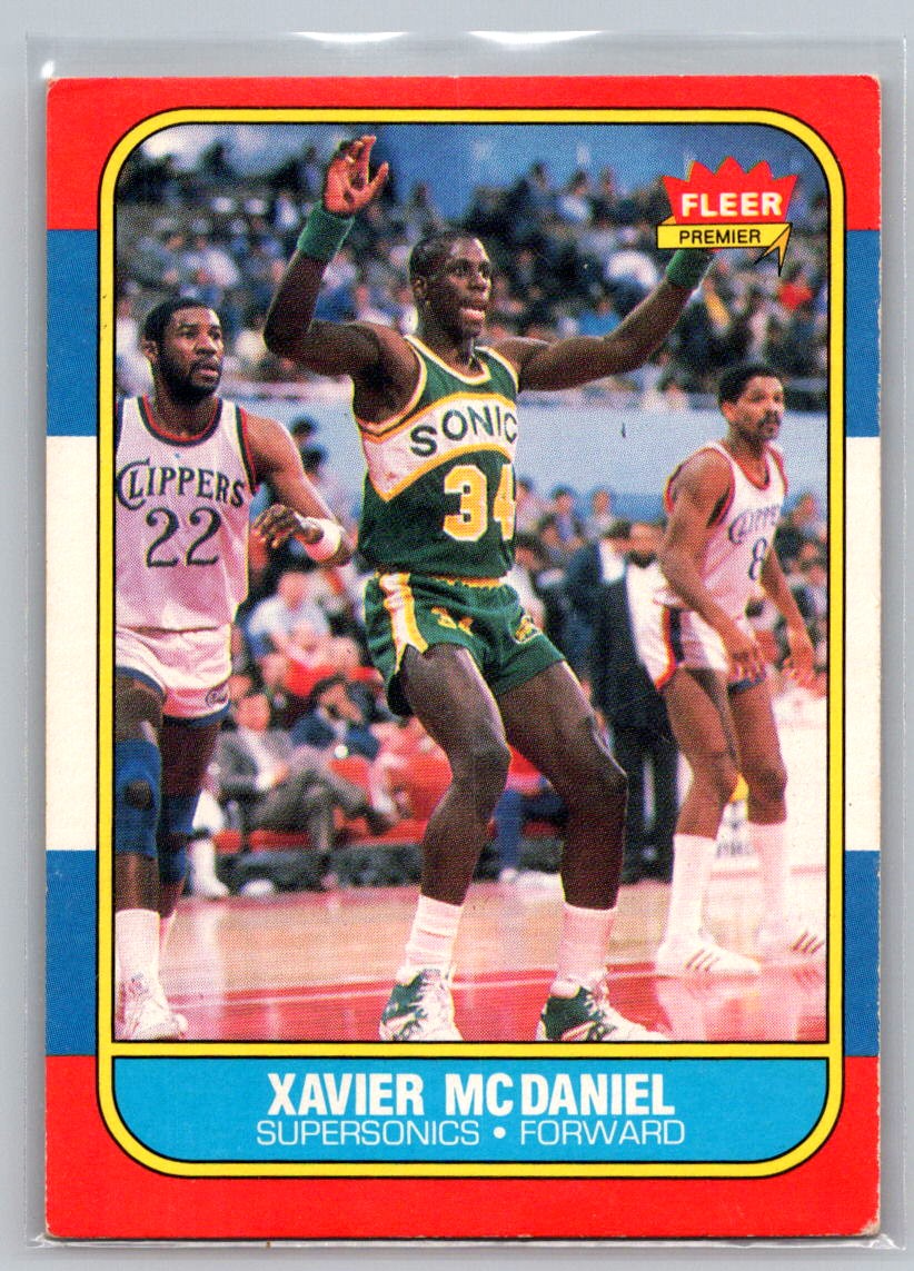 Xavier McDaniel 1986-87 Fleer Seattle SuperSonics 72 RC