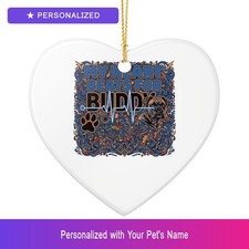 Custom Boxer Paw Print Heartbeat Ornament Personalized Pet Lover Easter Gift