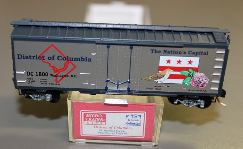 Micro-Trains N Scale District of Columbia 40' Standard Box Car Plug Door