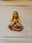 Vintage 1940s Chalkware 3D Madonna Virgin Mary & Jesus Religious Wall Hangings — photo 2