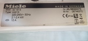 Ersatzteile Miele Novotronic W 1514 Steuerung Tür Pumpe Riemen Relais Motor ect