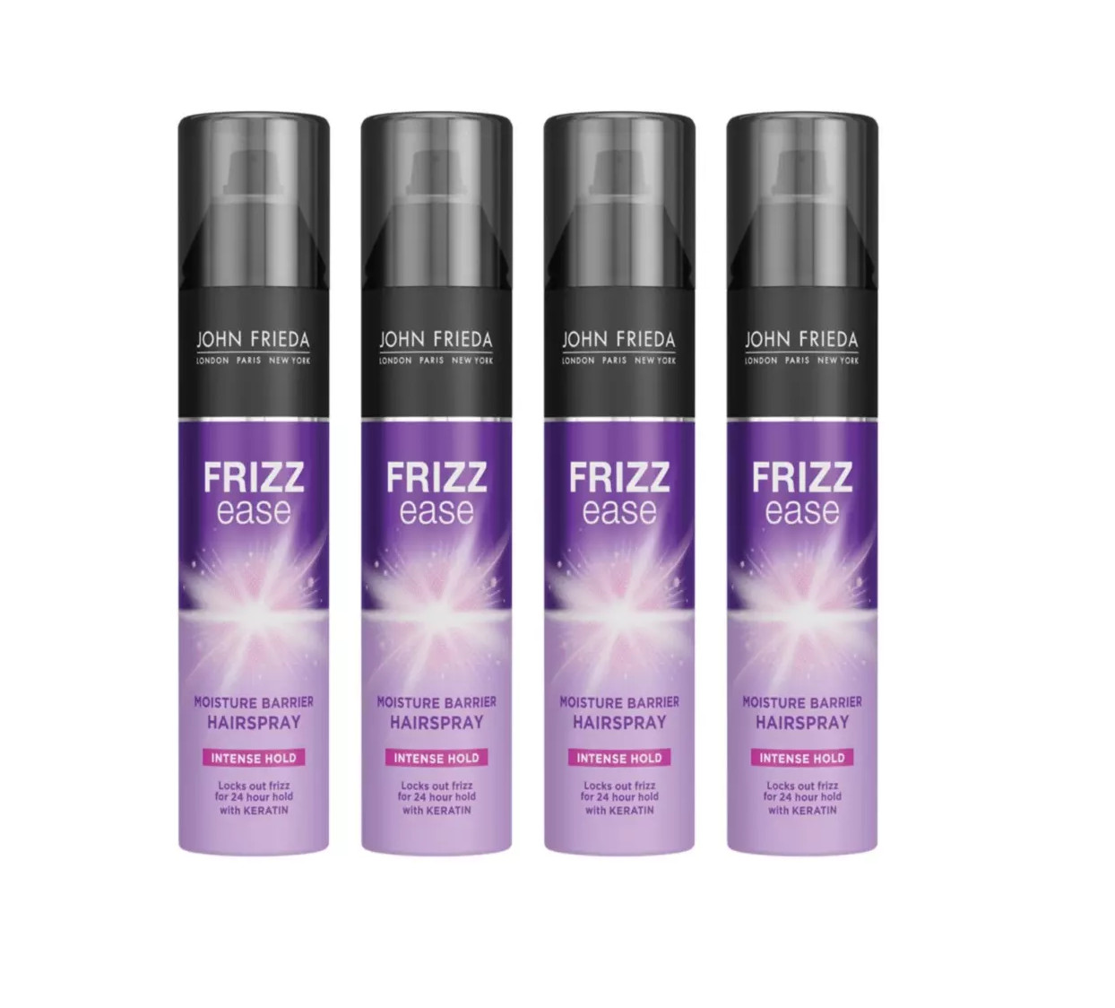 John Frieda Frizz Ease Moisture Barrier | Intense Hold Hairspray | 4 x 75ML