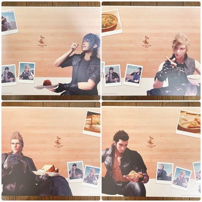Final Fantasy 15 Square Enix Cafe 1St Edition Luncheon Set Of 4