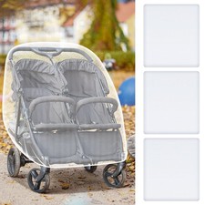 Double Stroller Mosquito Net - 3 Pcs Breathable Mesh Bug Cover for Baby Stroller