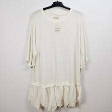 Free People - Oversized Tunic Top Mini Dress - Ivory - XS/S - RRP £88