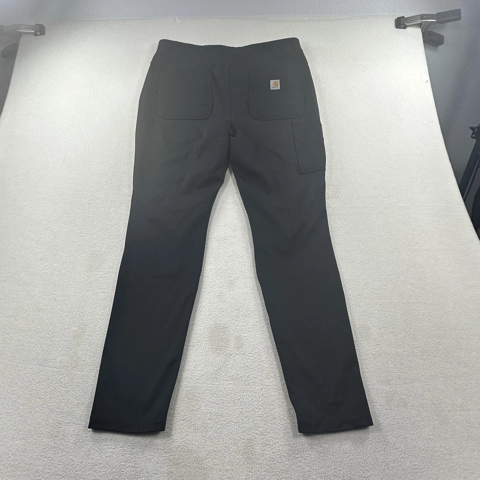 Pantalones Carhartt para mujer grandes negros ajustados utilitarios trabajo leggings elásticos Foto 3 de 4