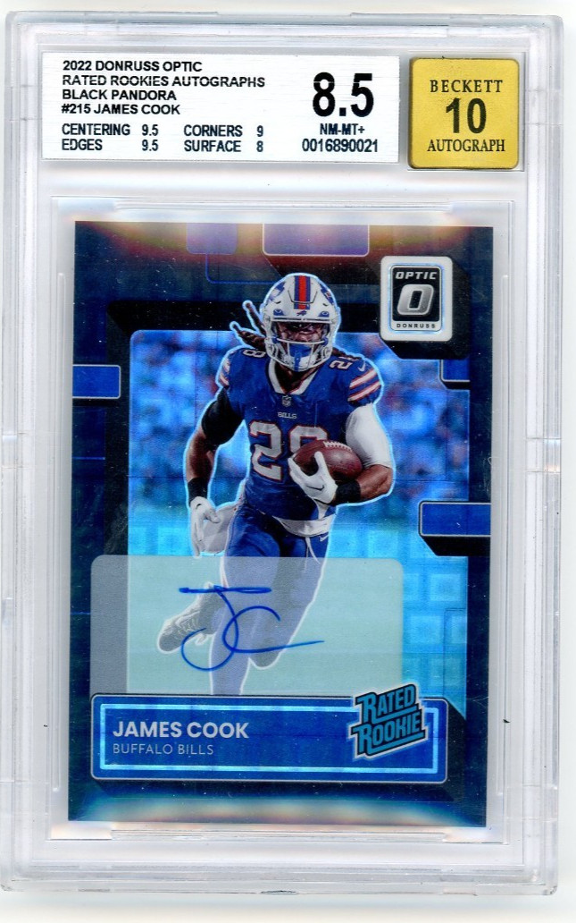 2022 Donruss Optic Football James Cook Rated Rookie Pandora Auto /25 (365)