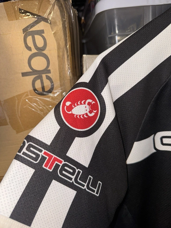 Castelli Italy Cycling Jersey Men’s X-Large Black/White Full Zip Up Short Sleeve - Image 4 of 4