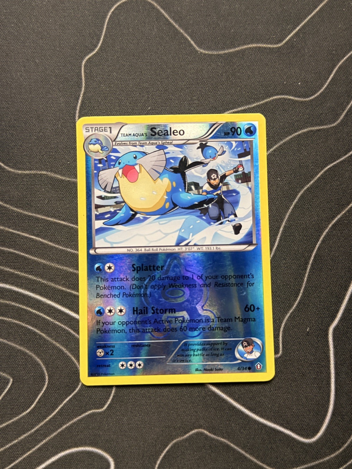 Team Aqua's Sealeo 4/34 Reverse Holo Double Crisis Pokemon Lightly Played