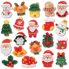 20 Pcs 3D Christmas Fridge Magnets Set, 1 Inch Festive Refrigerator Magnetic