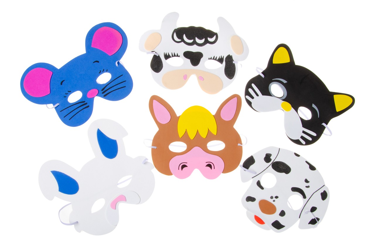 Single Farm Animal Foam Mask - Kids Party School Event Dress‑Up