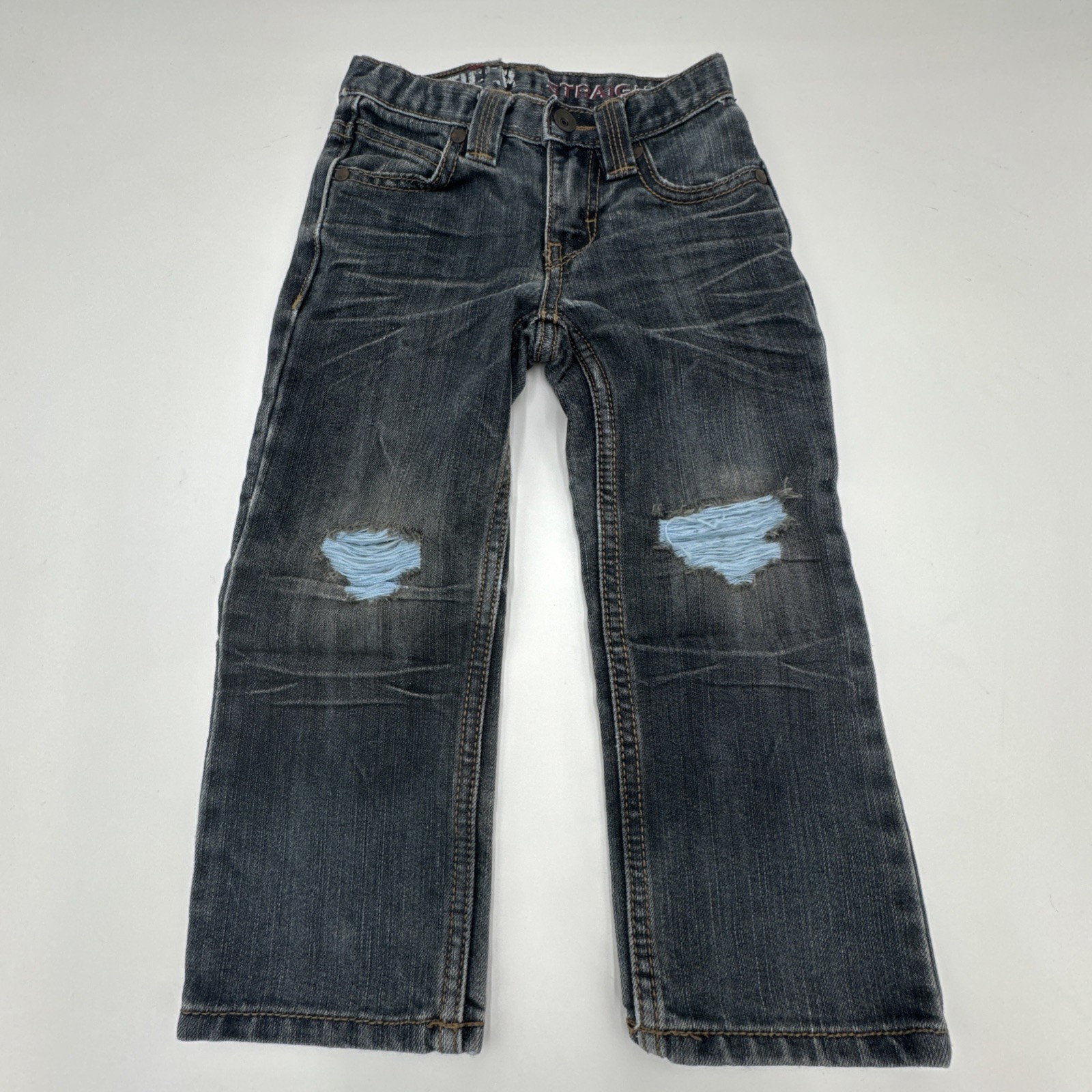 Dark Wash Gray Denim Pants