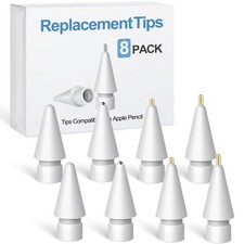 8-Pack Replacement Tips for Apple Pencil 1st/2nd Gen/USB-C/Pro with Case Set