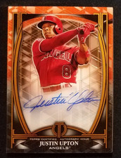 2019 Topps Tribute Justin Upton Iconic Perspectives Auto Orange /25 NM-MINT