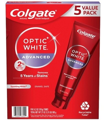 Colgate Optic White Advanced  Hydrogen Peroxide Toothpaste4.2 oz 5Pa EXP 09/2027