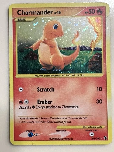 Pokémon Charmander TCG Stormfront Holo Card 101/100 Secret Rare