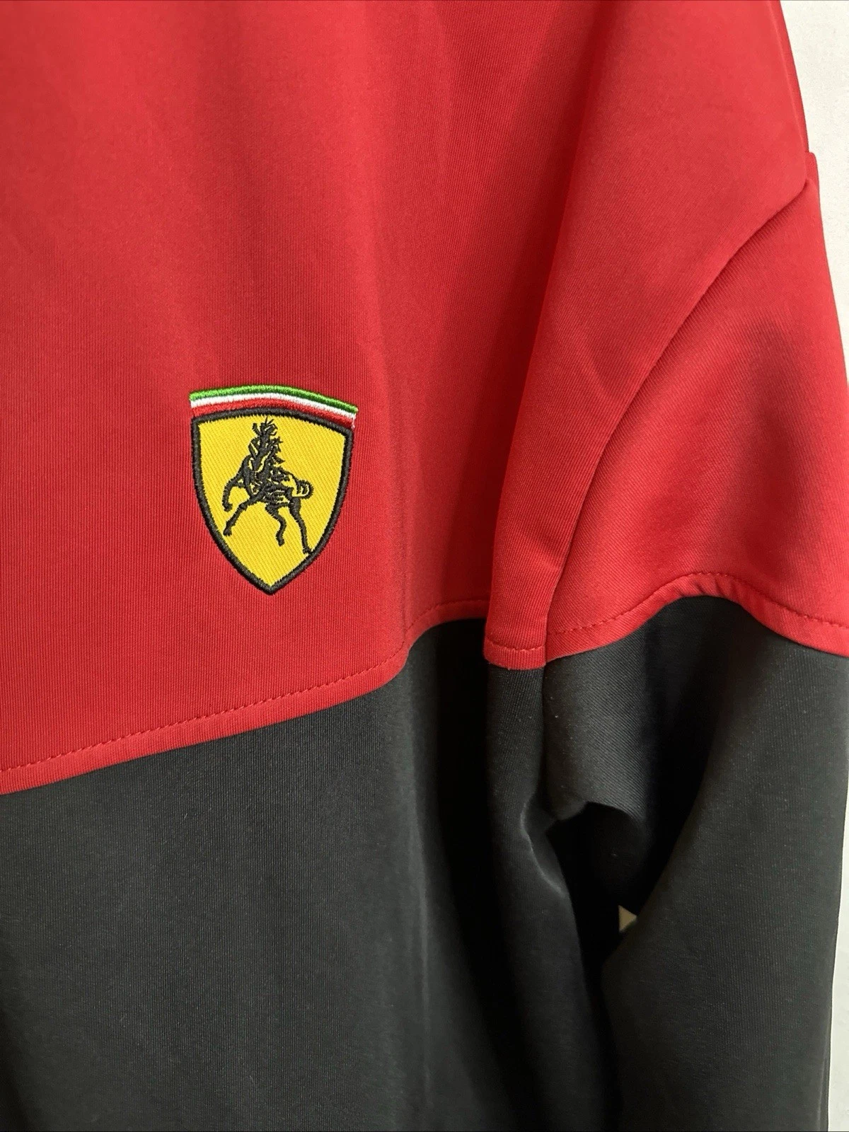 CALVINO Scuderia Ferrari Racing Fullzip Track Jacket Black, Red XL #6141 - product detail image 2
