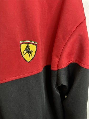 CALVINO Scuderia Ferrari Racing Fullzip Track Jacket Black, Red XL #6141 image 2