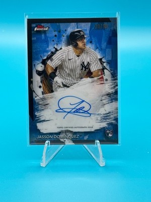 2024 Topps Finest Blue Refractor 20/99 Jasson Dominguez  Rookie Auto RC