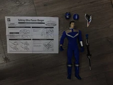 Power Rangers Time Force Blue Talking Ultra Power Ranger Figure 2001 Works