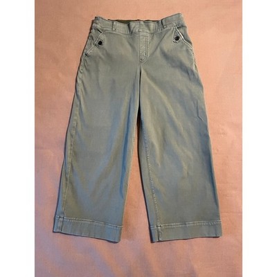 SPANX Cropped Wide Leg Pants Green Size LP 23'' Inseam 29'' Waist