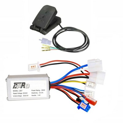 24V 250W Brush Motor Controller & Foot Pedal For ATV Scooter Quad Moped Razor US