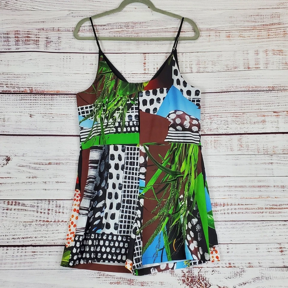 Vestido Mameluco Clover Canyon Mixto Estampado Tropical Talla L Resort Vaca Beach Nuevo con Etiquetas Foto 3 de 4