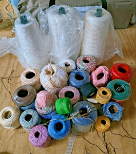 Huge Lot of 30+ Vintage Crochet Yarn Various Brands — All Colors