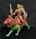 Vintage MOTU Masters HE-MAN BATTLE CAT Taiwan Lot Complete CLEAN Minty READ