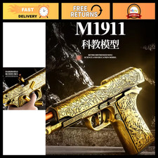 Engraved Retro Semi-Automatic Toy Gun Model - Ejection Shell Soft Bullet Gift 20