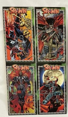 Extremely Rare - 1995 Todd Toys Spawn Prototype Cards 1-4 UNCUT