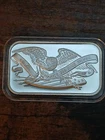 1989 SilverTowne ST-82 Heraldic Eagle And Shield Silver Art Bar In Case ⛏️🦅