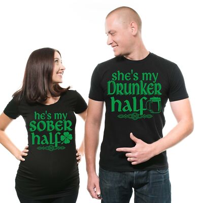 St Patricks Day Couple Shirt She's My Drunker Half Matching St Patricks Day Couple Shirt She's My Drunker Half Matching