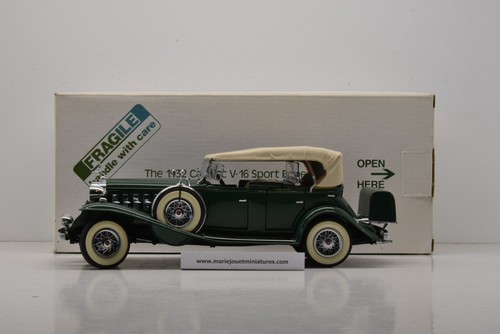 CADILLAC V-16 SPORT PHAETON 1932 DANBURY MINT 1/24 NEUF EN BOITE