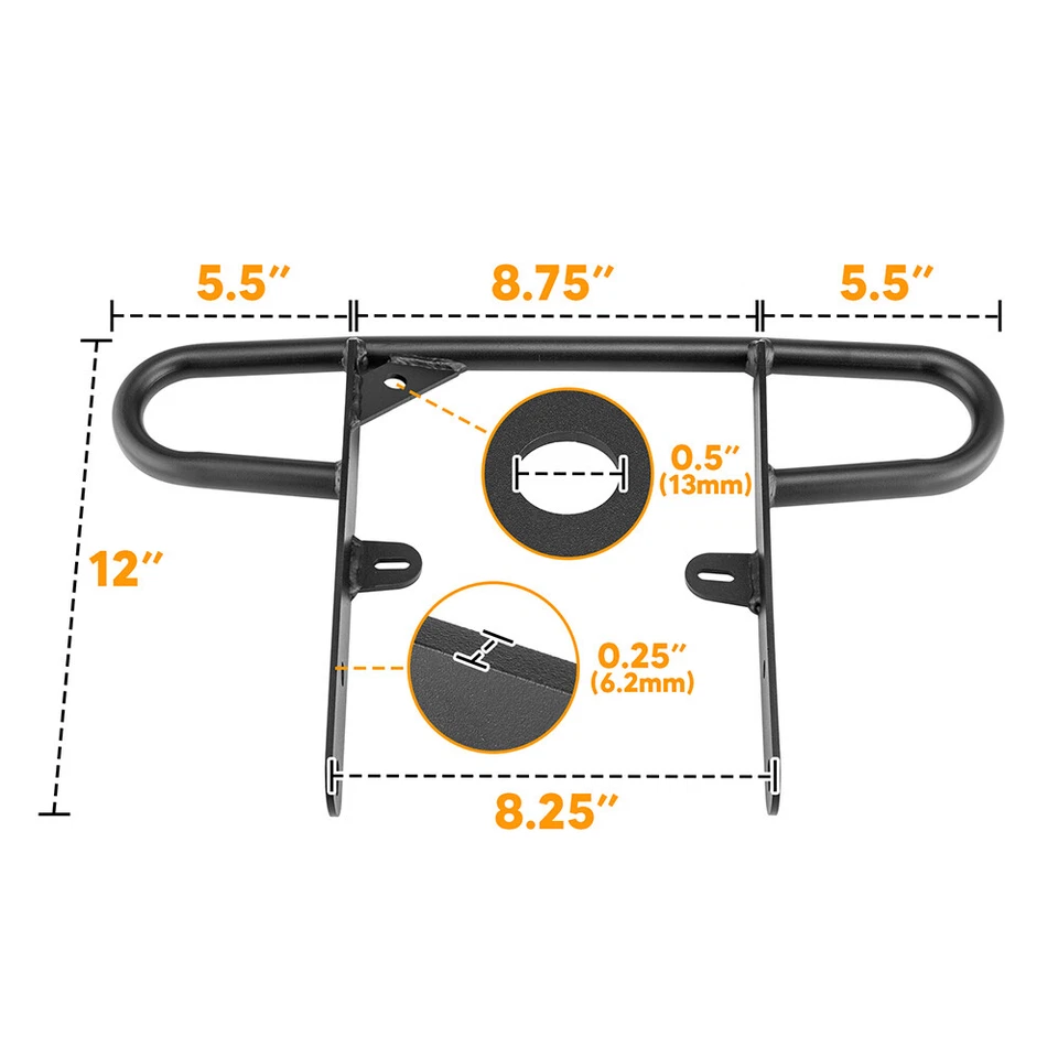 Barra de agarre ancha trasera de acero pesado para Yamaha Blaster YFS 200 1988-06 Foto 3 de 4