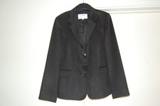 Johnstons Charcoal 100% Cashmere Tailored Jacket Size Uk 18