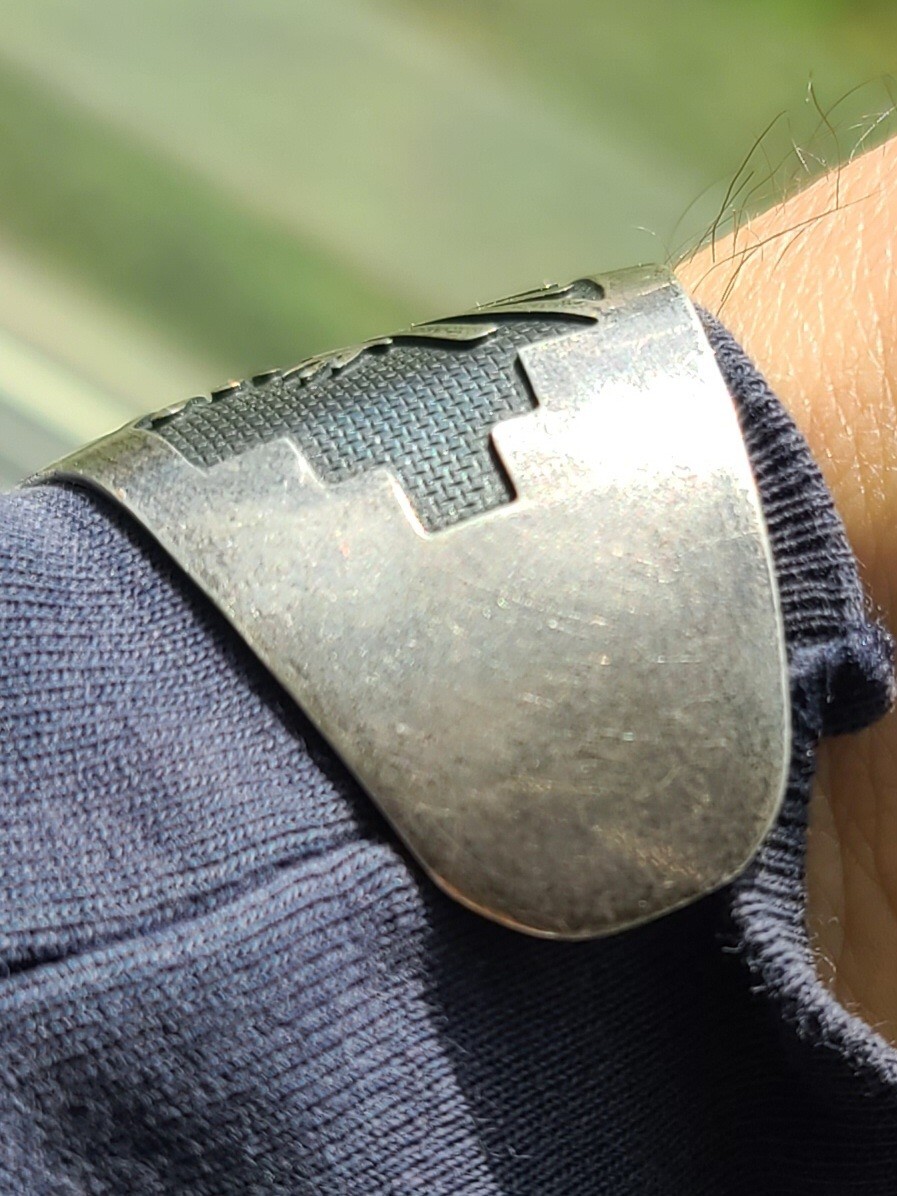 VTG Native Peru Solid 950 Silver Nazca Lines Stor… - image 9