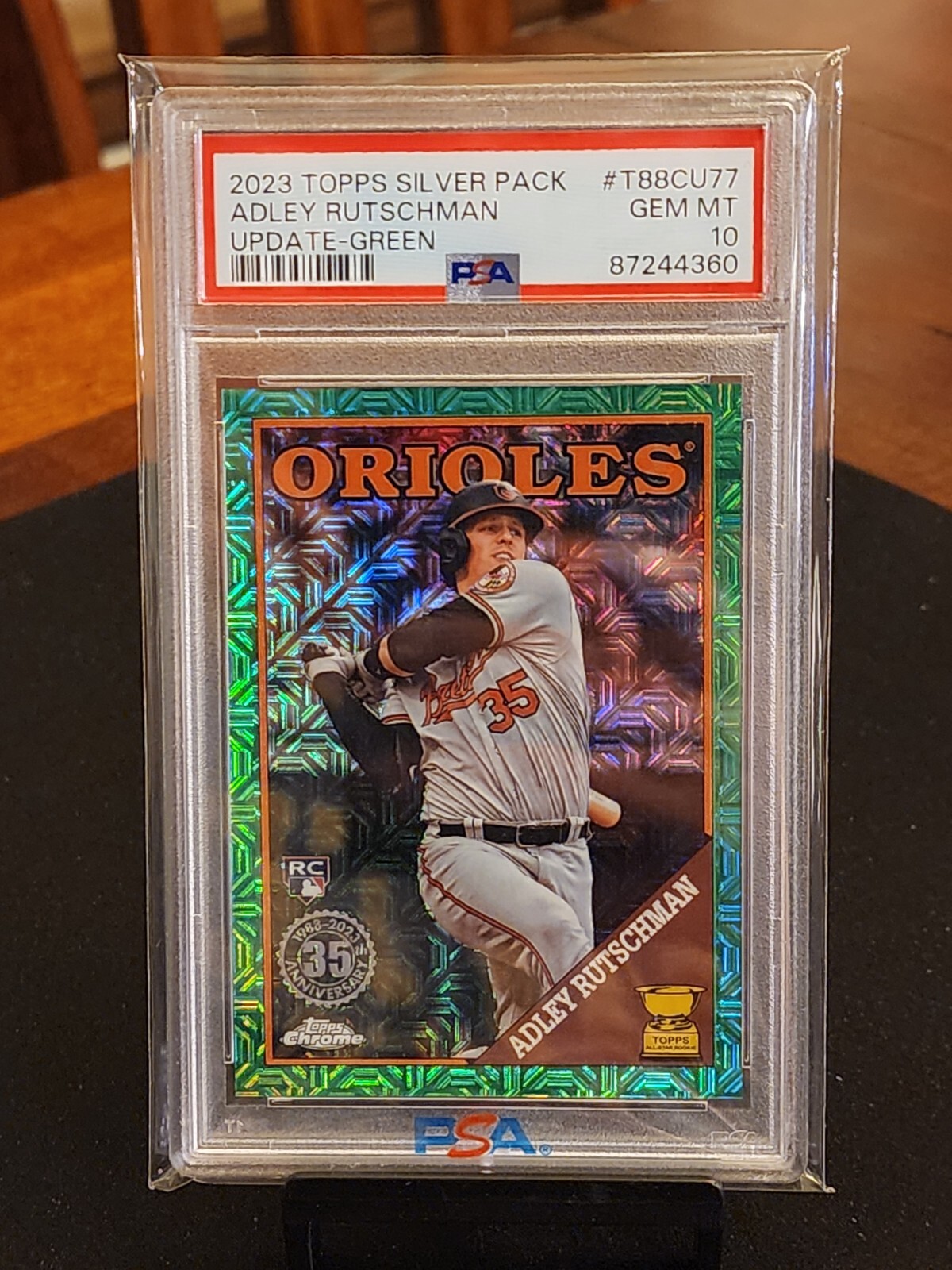2023 Topps Chrome Update Silver Pack Adley Rutschman Green /99 RC PSA 10 POP 3