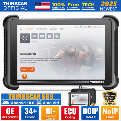 ThinkScan 689 Diagnostic Tool Full System Bidirectional OBD2 Scanner CANFD&DoIP 