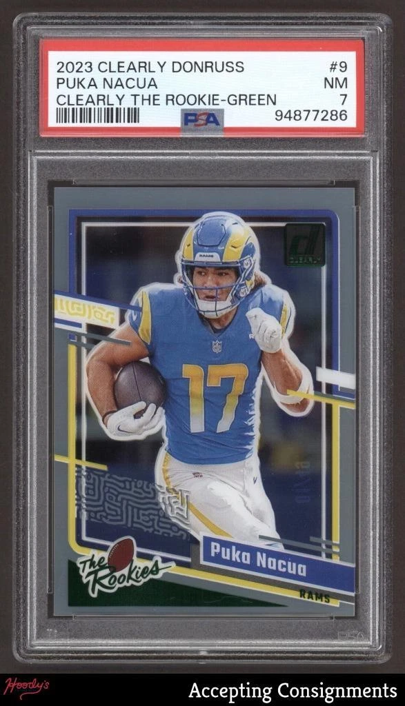 Puka Nacua Panini Clearly Donruss Clearly the Rookies #9 Green