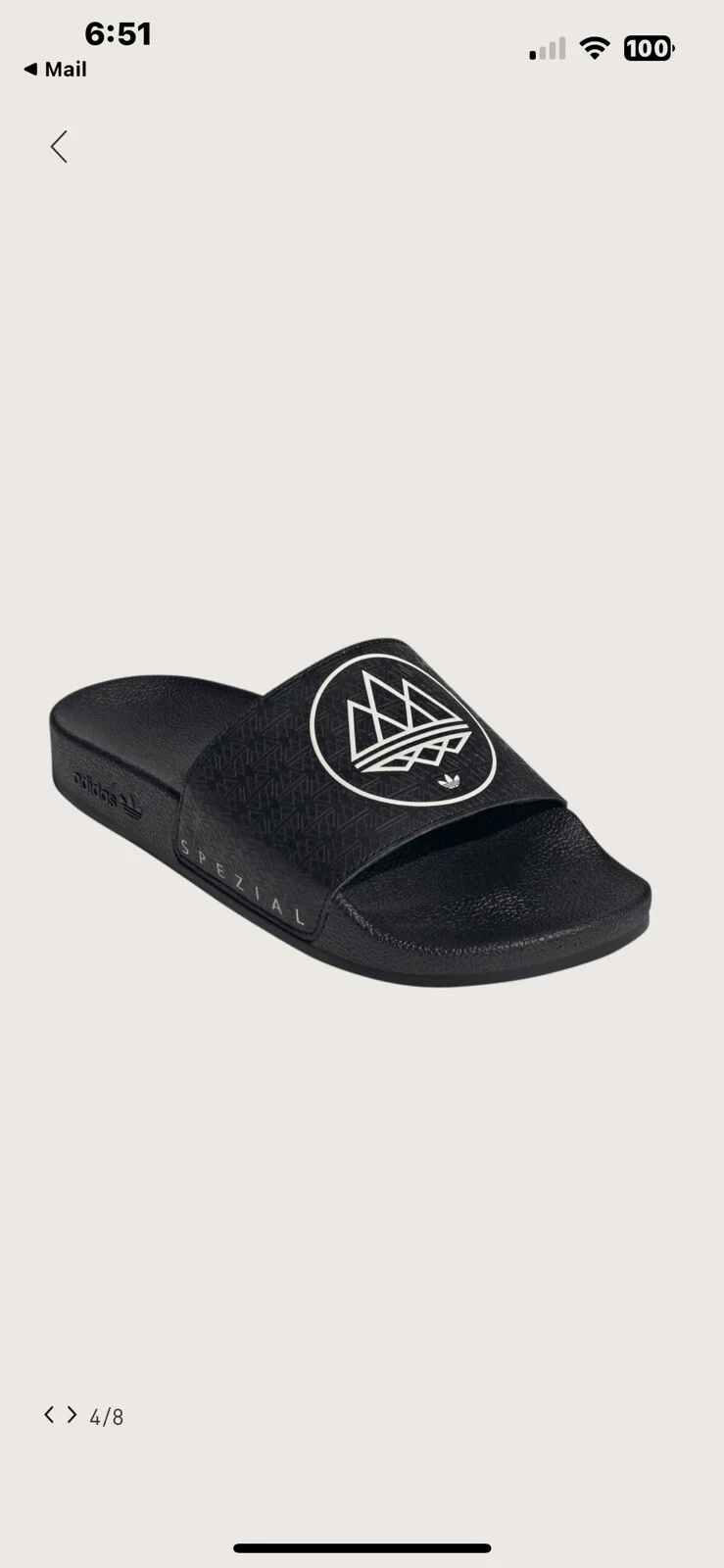 Adidas Spezial Slides nere taglia 13 nuovissime mai indossate