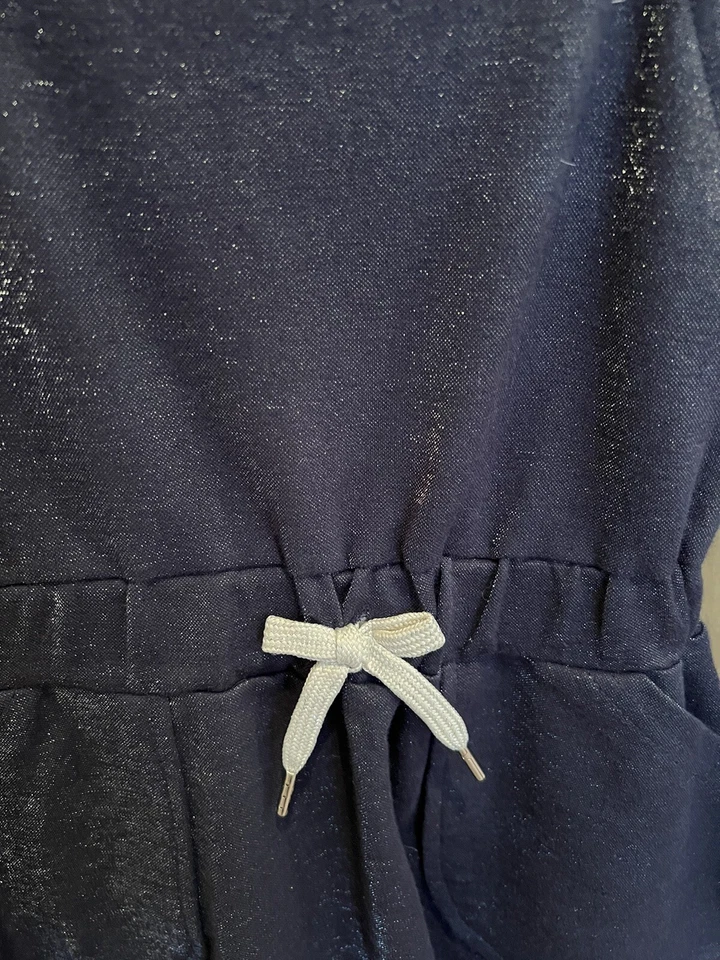 Mayoral Girls Long Sleeves Stripe Top With Dress Size 4 - Navy/Dark Blue, White - Image 2 of 4