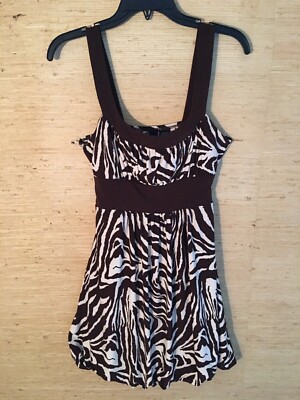 Women's/Juniors LOVE Tease Zebra Print w/Bubble Bottom Dress Size M | eBay