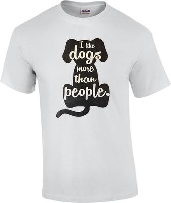 Funny I Like Dogs More Than People Humor Novelty Dog T-Shirt